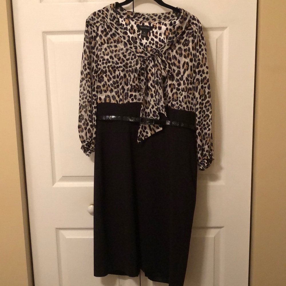 WHBM Leopard Dress, Size 12